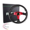 RASTP Universal Racing Steering Wheel 13.8”/350mm 6 Bolts Grip Vinyl