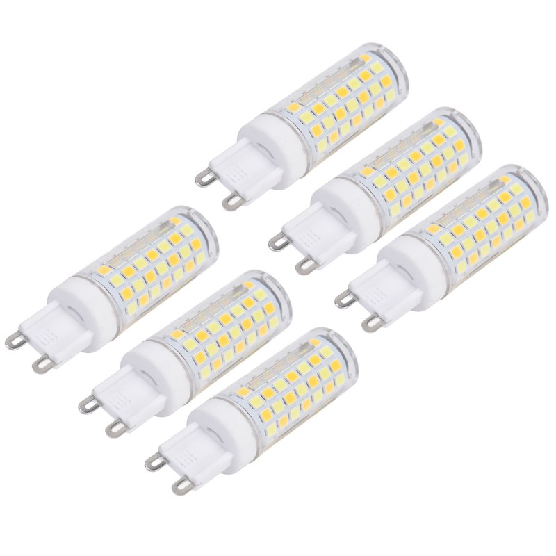 6pcs 90LED G9 Light Bulb 9W 220V Dimmable Soft Warm