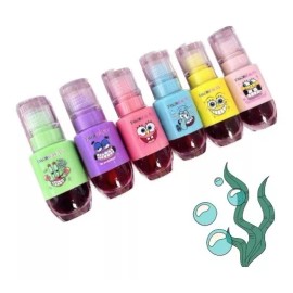 Favorbeauty Tinta Coreanas Kawaii Para Labios Indeleble Bob Esponja 2pcs
