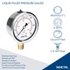 SENCTRL 0-30 PSI Glycerin Liquid Filled Low Pressure Gauge, 2.5"
