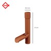 Inefa Gutters DN 50, 34 cm, Brown Plastic, Rain Gutter
