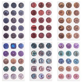 NICENEEDED 90 Stück Wachssiegelaufkleber 6 Bogen Aufkleber Mit Vintage Motiven 3D Selbstklebende Aufkleber Einladungsumschlag Aufkleber Für Brautparty Hochzeit