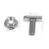 DOITOOL 304 Stainless Steel M8 T-Bolt Screws Flange 20pcs Set