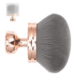 Blend & Blur Extra Large Body Makeup Brush for Self Tanner,Leg Makeup & Bronzer Self Tan Back Applicator, 76mm Wide Round Head Kabuki Brush For Application with Protective Case (Rose Gold)