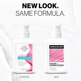 KERACOLOR - Acondicionador Color Plus, rosa claro, 12 onzas