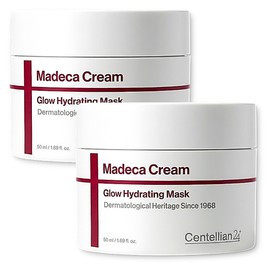 Madeca Cream Glow Hydrating Mask Water Glow Wrapping Skin Calming 50ml 2pcs / 마데카크림 글로우 하이드레이팅 마스크 물광 랩핑 피부 진정 50ml 2개