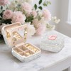 Soleebee Bling Crystal Travel Jewelry Case, G Initial Jewelry Box