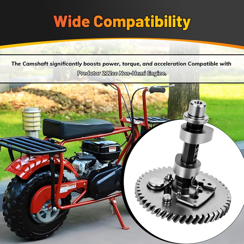 Zorqon Camshaft Replace for .265 Compatible with Predator 212cc Non-Hemi