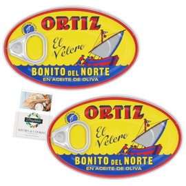 Premium White Tuna Bundle with Ortiz Bonito Tuna Fillets In Olive Oil 112g 2 Pack + Brightdale Kitchen Booklet