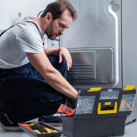 4-Piece Multifunctional Portable Storage Toolbox With Built-In Security Latch,Tray And Magnetic Wristband,Suitable For Home And Professional Repairers. (Size: 11"&12"&13"&14")