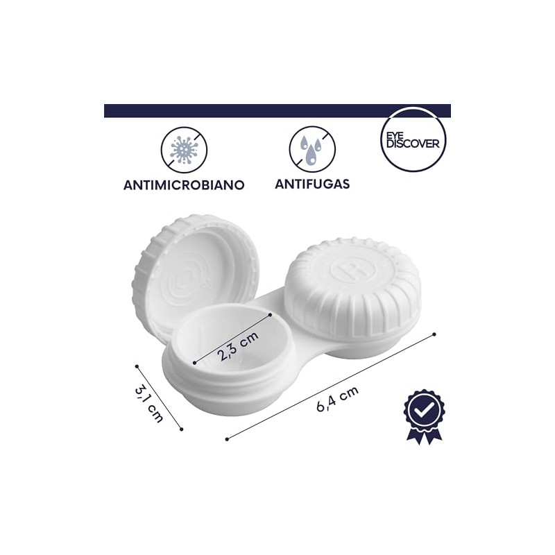EYE DISCOVER Antimicrobial Glasses Case, Premium Case with Leak-proof Screw