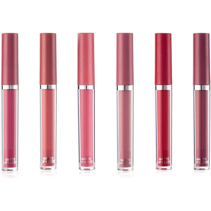 Brillo de Labios, 6 Piezas de Lápiz Labial Líquido Mate