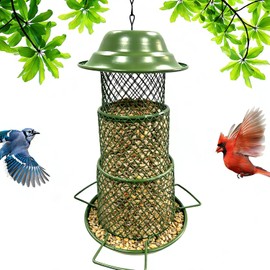 Comederos para Pajaros Exterior, Comedero para Aves, Bird Feeder a Prueba de Ardillas y Lluvia, Retráctil, Alimentación de 360°, Para Jardín y Terraza Exterior, Regalo para Amantes de Las Aves
