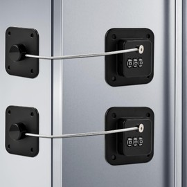 3 Pack Fridge Lock for Kids, Traceless Refrigerator Lock for Adults, Child Proof Cabinet Locks Baby Proofing, Drawer Freezer Lock for Fridge Refrigerator Locks (Black)