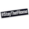 #StayTheFHome Embroidered Patch with Hook and Loop Bands White Black