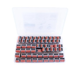 DEMASLED 60 Pcs with 2 and 3 Lever Terminals for Quick Electrical Splicing, Fast Clip Splice Connector Kit, Compact Wiring Terminals for Stranded and Solid Wires