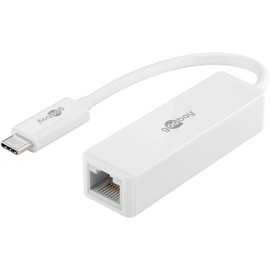 Goobay 66255 USB-C RJ45 Adapter, White