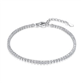 Schöner-SD Fine 925 Silver Tennis Bracelet with Zirconia, silver