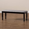 Baxton Studio Grey Upholstered and Brown Finished Wood Dining Bench