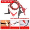 2PCS Heavy Duty Alligator Clips Test Leads, 18AWG Multimeter Alligator