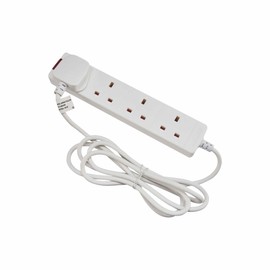 G4GADGET 4 Gang Extension Lead – 5 Metre Long Power Strip with UK Plug & 13A Fuse – Multi Socket Mains Extension for Home, Office, Bedroom, & Kitchen