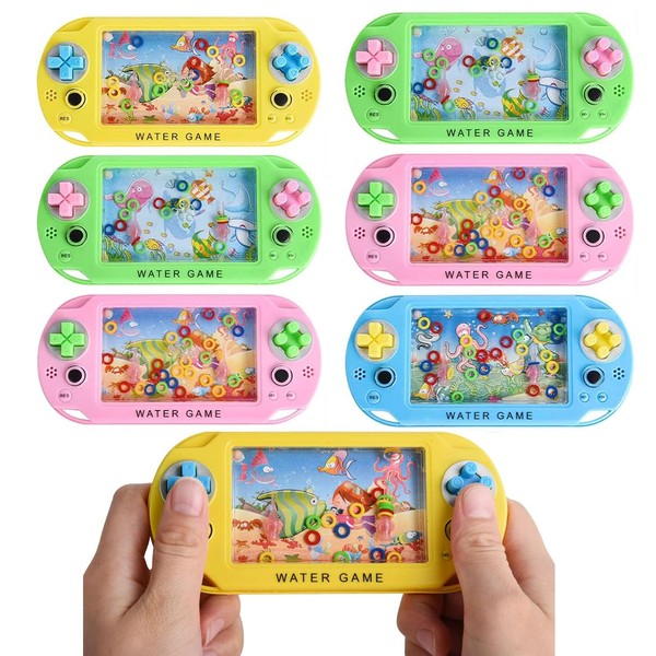 Children's Water Flipper Pack of 6 Handheld Game, Patience Game,