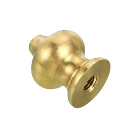PATIKIL 1/4-27 Lamp Finial Ball Cap Knob, Lamp Shade Harp Top Screw Decoration for Table Lamps, Solid Brass
