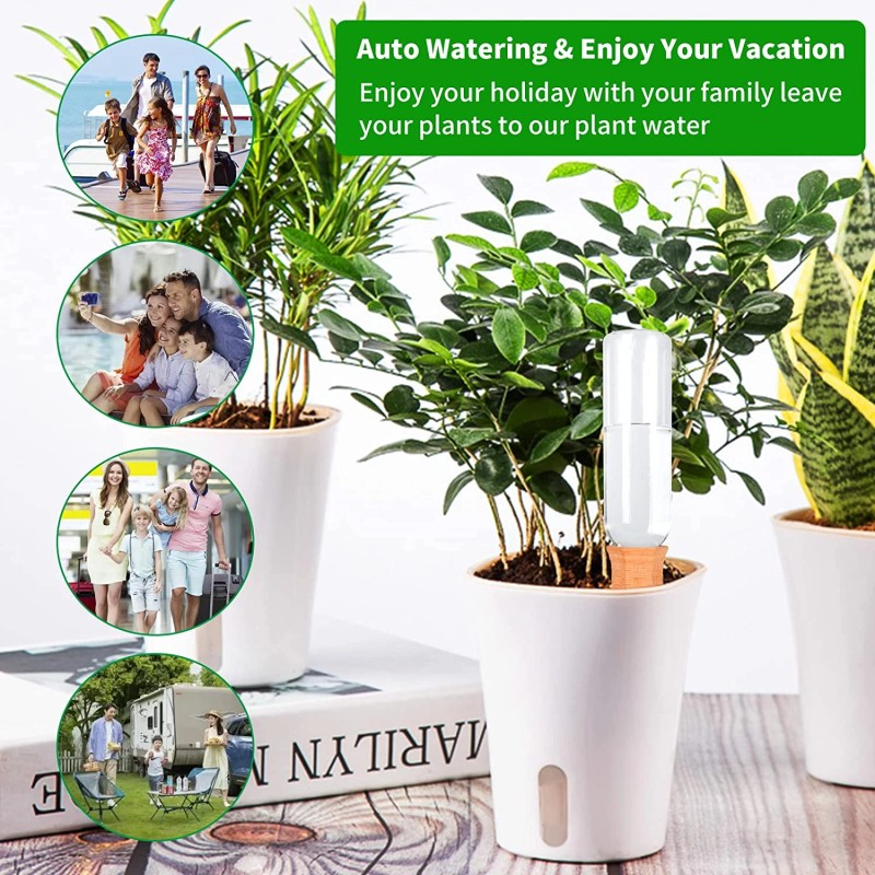 MINGKAI Baxrou Plant Self Watering Stakes 12 Pack Terracotta Watering