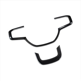 RQING Fit for Dodge 2023 2024 2025 Ram 1500 Wheel Steering Trim Panel Cover Trims (Carbon Fiber Pattern)