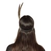 MIMIKRY Headband with Ethnic Pattern and 2 Goose Feathers for