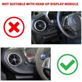 RAZPOY for Camaro Center Console Panel Trim, 3PCS Dashboard Panel Cover Compatible with 2016-2023 Chevy Camaro Interior Accessories, Red (Without HUD)