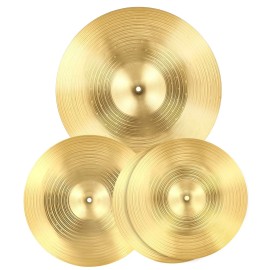 3-Piece Drum Set Cymbal Pack with 14 16 20 Inch Cymbals for Gong & Percussion Instrument PlayersNumber of Cymbal Sets: 3 Cymbal Set, Number of Effects: 3 Effects