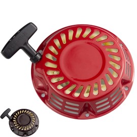 Amavoler Pull Start Recoil Starter Replacement Parts Fits for 5.5HP 6.5HP KT-196cc TrailMaster Mini XRS 163cc 80T Mini Shark 212CC Motovox MBX20 Predator 212CC Coleman BT200X CT200U Mini Bike. (Red)