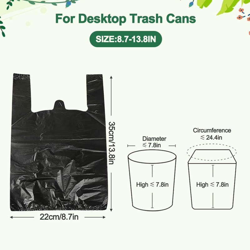 Adult Diaper Disposal Bags, Extra Thick, Black, Small 100 Count