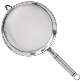 18cm Professional Stainless Steel Long Oval Handled Sieve