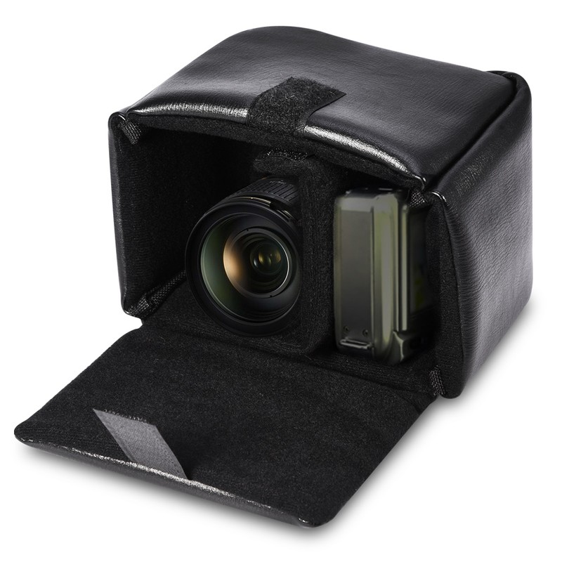 1pc Shockproof PU Leather Insert Padded Camera Storage Bag Case