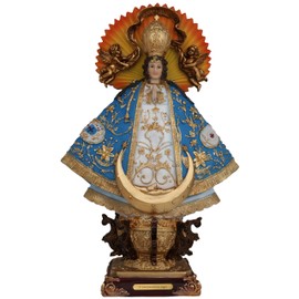Cannan Virgen San Juan De Los Lagos 16"" Resin Religious Figure San Juan De Los Lagos Cihualpilli