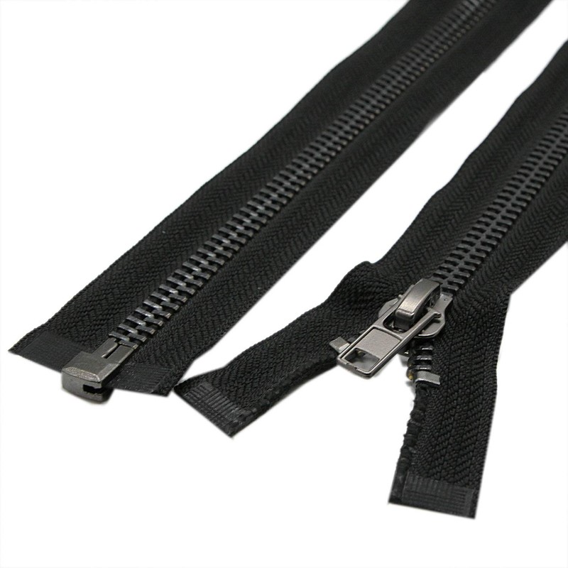 #8 40 Inch Separating Jacket Zipper Black Nickel 101.6cm Metal