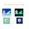 FANIXTIME 20pcs Mini Ocean Animals Glow in The Dark,Mini ResinCuttlefish,