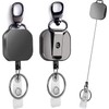 2PCS Carretes Retráctiles, Llavero Retráctil, Clip Retráctil para Tarjetas de