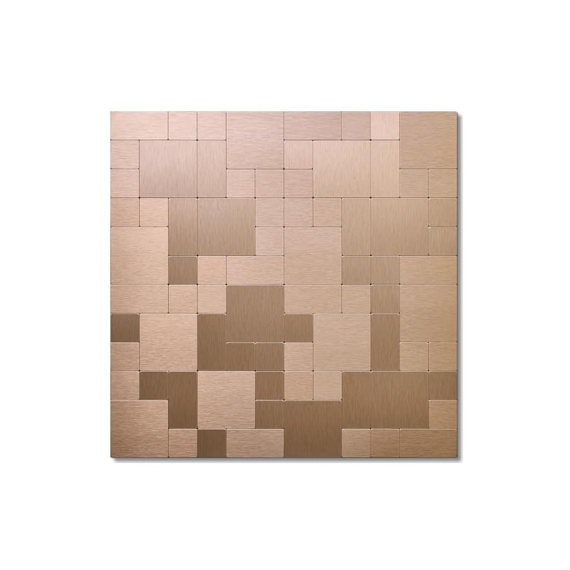 DICOFUN 10 Sheets Copper Peel and Stick Tile Backsplash, Stainless