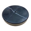 Lamp/Sculpture Base-Marble-6"-Round: Black or White (1 Pc.) (6" Marble-Round-Black-w/Cord Hole)