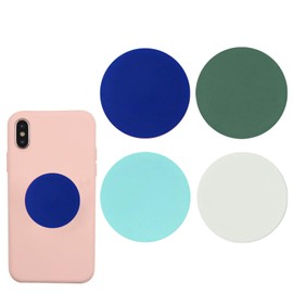 4 Pcs Universal Phone Grip Holder with Stand,Finger Grip with Kickstand - Compatible with Smartphones, Mobiles & Cases (Blue)