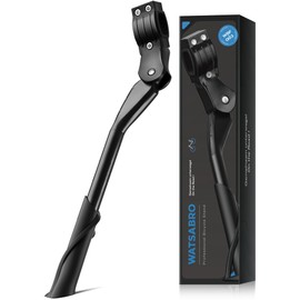 WATSABRO Bicycle Stand 24-29 Inches, Height-Adjustable Bicycle Stand, Dotted Non-Slip Rubber Feet, Maximum Load 35 kg, Side Stand Suitable for City Bikes, Mountain Bikes, VTT