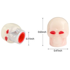 4PCS Dust Caps for Car Tyres, Universal Skull Shaped Fluorescent Tyre Valve Caps Luminous Car Bike Dust Caps for General Cars,Trucks, Motorcycles,SUVs and Bicycles Glow in The Dark