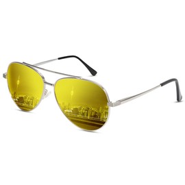 ANYLUV Night Driving Glasses for Men Women, Anti Glare Night Driving Glasses Pilot Sunglasses with UV400 Protection