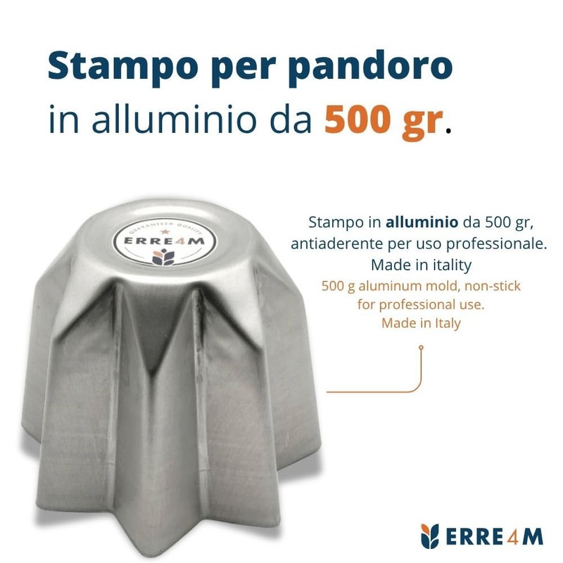 Erre4M Pandoro Professional Aluminium Baking Tin 500g