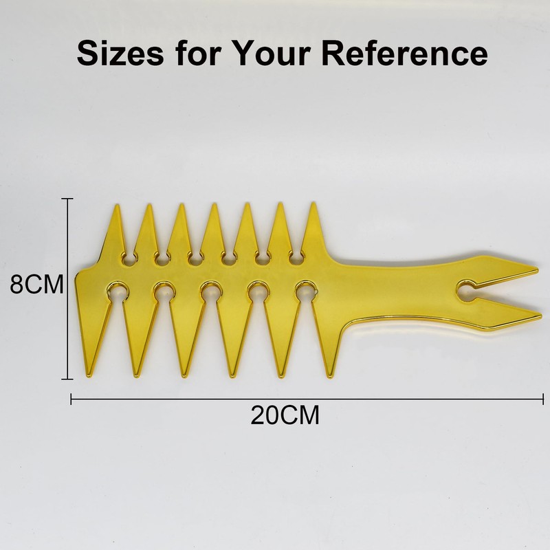 Professional Gold Men's Hair Styling Comb, Multi Purpose Barber Comb
