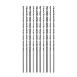 QUARKZMAN Extra Long Spiral Drill Bits 2.0 mm HSS Drill Bit with High-Speed Steel Straight Shank Drill Bits 85 mm Length for Metal Woodwork Plastic Aluminium Alloy Pack of 10