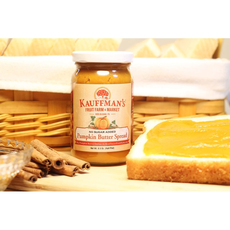 Kauffman Orchards Homemade Pumpkin Butter Spread, No Granulated Sugar Added,
